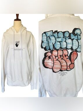 Off-White “OFFF” Hoodie
Men’s White Graffiti Logo Hoodie
S/S 2021 Large